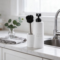 Distributeur de savon liquide avec pompe manuelle, bouteille haute rechargeable pour lavabo de salle de bain, lavage des mains et lotion