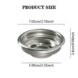 Filtro de café de acero inoxidable de 58 mm para portafiltro de una sola porción para máquina de espresso - Product Image 2