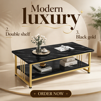 Table basse et meuble TV combinés en marbre et pierre pour salon, style moderne