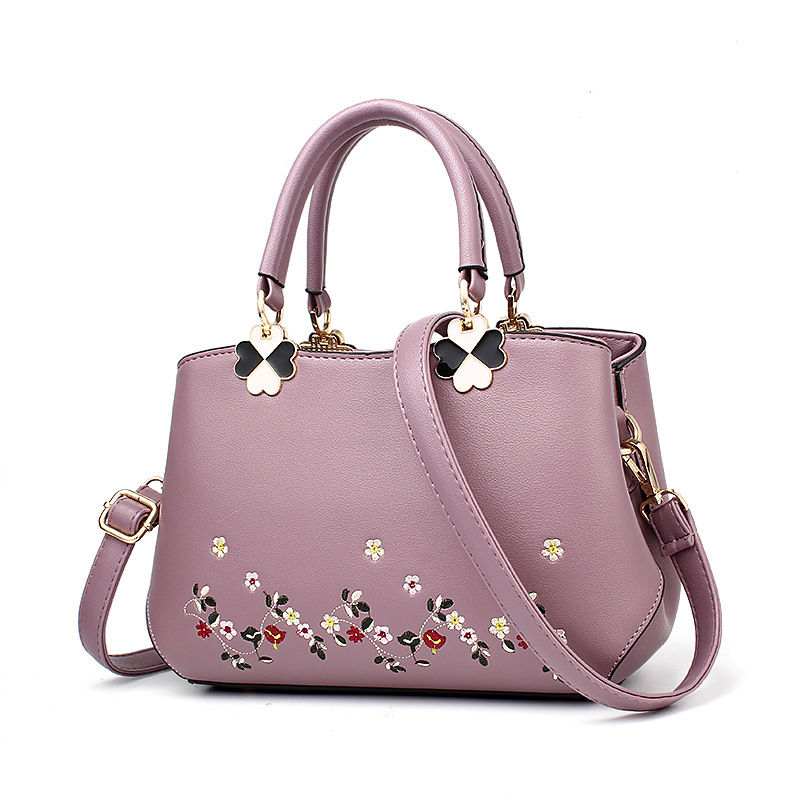 Sac à Main Brodé Floral Avec Chaîne - Polyester, Dimensions 25x7,5x20 Cm - Pour Soirée, Travail, Occasions Spéciales