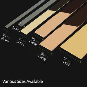 Autocollant de bordure de moulure murale, bandes décoratives en acier inoxydable auto-adhésives pour chambre à coucher et cadre de salon - Product Image 2