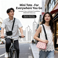 Sac bandoulière en mousse EVA personnalisé avec logo, mini sac messager perforé multicolore unisexe pour les voyages, le métro et les trajets urbains