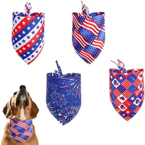 Special pet bandana scarf USA triangle pet bibs american flag dog bandana