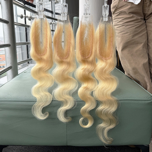 ผม2X6สีบลอนด์100% ปิดลูกไม้ความละเอียดสูงแบบไม่ผ่านกระบวนการผมมนุษย์ชาวบราซิล - Product Image 5