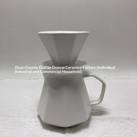 Pot à café V60 créatif INS, motif floral, en porcelaine, style moderne et simple, 401-500ml, vente chaude transfrontalière