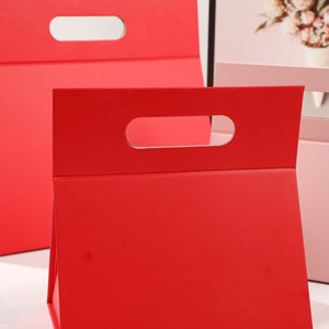 Luxury Triangle Folding Gift <b>Box</b> with Handle Portable One-Piece Collapsible Packaging for <b>Wedding</b> Birthday Party Souvenirs - Product Image 6