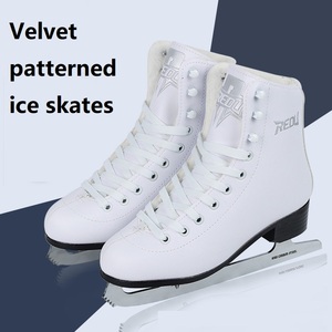 Patins à <span class=keywords><strong>glace</strong></span> professionnels en promotion – Bottes de patinage sur <span class=keywords><strong>glace</strong></span> blanches durables avec lames en acier à haute teneur en carbone, ajustement confortable pour le <span class=keywords><strong>freestyle</strong></span> - Product Image 5
