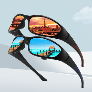 Sport Glasses Polarized UV400 TAC Lens Windproof Outdoor Cycling Driving Fishing Square <b>Frame</b> <b>Black</b> - Product Image 1