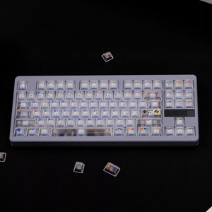 Aifei Keycaps rétro SFC 122 touches Profil Cherry Blanc Transparent Keycaps en PC pour <span class=keywords><strong>clavier</strong></span> mécanique DIY <span class=keywords><strong>ISO</strong></span> touches - Product Image 5
