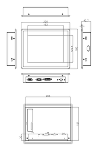 재고 상태가있는 <span class=keywords><strong>8</strong></span> 인치 산업용 디스플레이 내장 컴퓨터 - Product Image 3