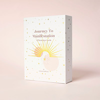 Cartes d'affirmation de manifestation quotidienne spirituelle positive d'amour de soi imprimées sur mesure Cartes de vœux en carton avec boîte porte-cartes