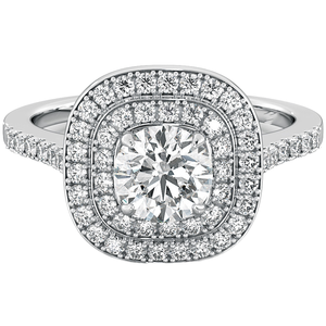 No Plated Issue Square/Round Moissanite Engagement <b>Ring</b> <b>Set</b> 925 <b>Silver</b> Promise <b>Ring</b> I DO for Classic - Product Image 1