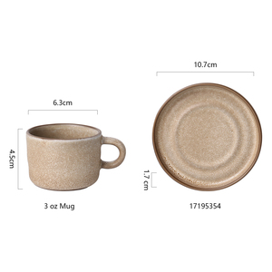 Cốc cà phê và đĩ<span class=keywords><strong>a</strong></span> biểu tượng tùy chỉnh Cốc gốm cho gia đình - Product Image 6