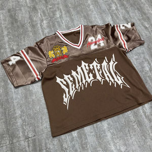 เสื้อยืดขนาดใหญ่พิมพ์ลายกราฟิกเสื้อยืดฟุตบอลดีไซน์สตรีทแวร์ออกแบบได้ตามต้องการ - Product Image 5