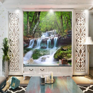 Papel Tapiz 3D Paisaje 4D 8D Rollos Decoración del Hogar Mural de Flores de Corte para Sala de Estar Papeles Tapiz/Revestimiento de Paredes-100x144 Pulgadas - Product Image 2