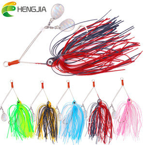 HENGJIA 0.39oz Spinnerbait in Acciaio Inossidabile, Jig in Metallo, <span class=keywords><strong>Esche</strong></span> da <span class=keywords><strong>Pesca</strong></span> <span class=keywords><strong>con</strong></span> Gonna in Silicone - Product Image 1