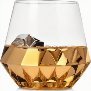 Fourniture d'Usine Gobelets à Vin en <span class=keywords><strong>Plastique</strong></span> Transparent Incassables Effet Diamant 12 oz, Verres à <span class=keywords><strong>Champagne</strong></span> Sans Pied Jetables et Sans BPA - Product Image 1