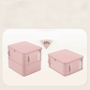 Large Satin Windows Quilted Clothing Organizer Box New Arrival Multifunctional Moving Washable Sustainable <b>Clothes</b> <b>Storage</b> for - Product Image 2