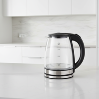 Bouilloire électrique en verre portable avec contrôle de la température, capacité de 1,6 à 2,0 L pour un usage domestique