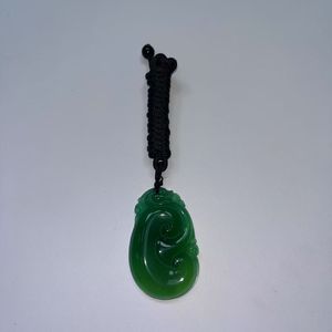 क्लासिक शैली प्राकृतिक एगेट जेडाइट ड्रैगन हेड पेलेंट शुभ आरा आकर्षण पार्टियों और बौद्ध उपहार गहने - Product Image 4