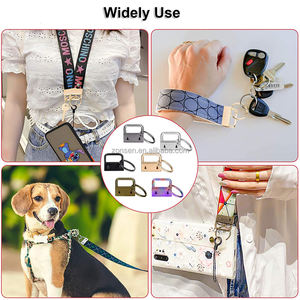 60 pièces de 1 pouce : Accessoires pour porte-clés, embouts de ruban métalliques, embouts de sangle, clips de lanière pour porte-clés avec <span class=keywords><strong>pince</strong></span> - Product Image 6