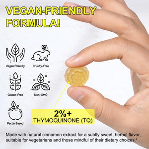 Gommose all'Olio di Semi Neri Vegane Senza Zucchero Pressate a Freddo all'Ingrosso, Etichetta Privata per la Salute di Capelli, Pelle e Articolazioni - Product Image 5