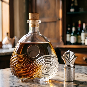 Bouteille <span class=keywords><strong>de</strong></span> Whisky, Brandy, XO, Liqueur, Vin en Verre Super Flint avec Finition Mate et Gravure Personnalisée - Product Image 2
