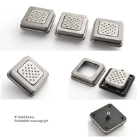 Ensemble de douche thermostatique à LED AMAXO à haut débit, avec pommeau de douche encastré au plafond, grand jet de pluie et cascade