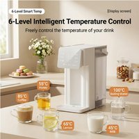 Distributeur d'eau chaude instantanée électrique en plastique 3L, portable de bureau, intelligent, contrôlé par application, température réglable, LED, pour hôtel