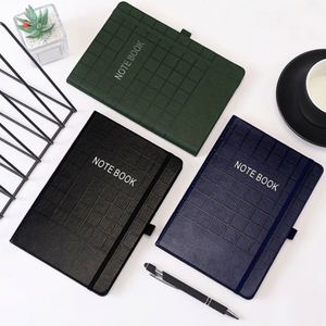 Cuaderno Personalizable con Logotipo, Negro, con Páginas Rayadas, Tapa Dura de Cuero PU, Tamaño A5, para Oficina - Product Image 6