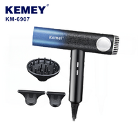 Sèche-cheveux professionnel KEMEI KM-6907 2000W compact, salon, BLDC sans balais, vent puissant, technologie ionique à très haute vitesse, coiffage