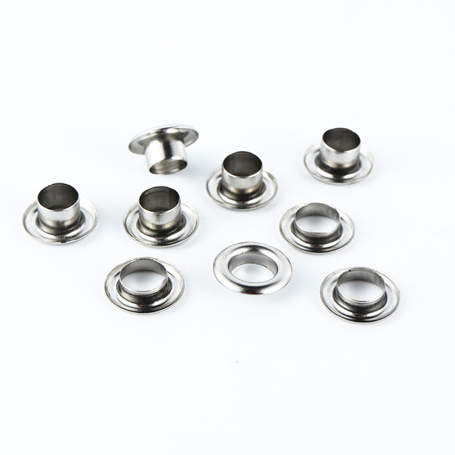 High Quality Custom Size Iron Metal Shoes Eyelet 6mm/12mm Stainless Steel Bag Accessories for Clothing Curtains Pattern Eyelet