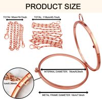 Cadre de sac à main rond en métal de 7,9 pouces (14/18 cm) pour pochette Kiss Clutch, accessoires pour sacs faits main pour femmes, durable, taille personnalisable