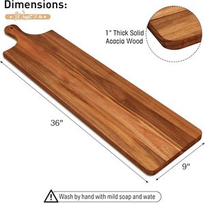 Hot bán và giá thấp Keo Gỗ charcuterie bảng phục vụ hội đồng quản trị với xử lý hình chữ nhật khay gỗ phục vụ Platter - Product Image 3