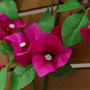 Plante artificielle réaliste de bougainvillier, guirlande de fleurs artificielles enroulées, style pastoral, pour la décoration paysagère des hôtels et devantures de magasins, plante verte - Product Image 4