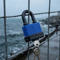 Cadenas personnalisable en acier laminé avec gaine en plastique étanche