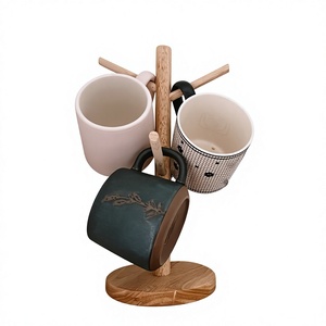 Organizador de encimera de madera rústica de un solo nivel, hecho a mano, duradero, para almacenamiento de especias y tazas en la cocina - Product Image 4