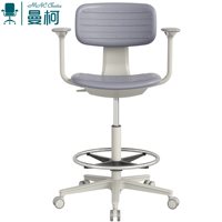 Chaise de laboratoire dentaire, hauteur réglable, protection ESD, résistante aux produits chimiques, pivotante à 360°, roulettes verrouillables, repose-pieds, anneau, certifiée ISO