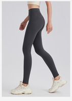 Leggings de sport pour femmes, taille S-3XL, double face brossée, contrôle du ventre, leggings souples et élastiques, couleur nude, pour la course à pied, le yoga