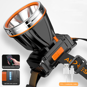2025 mới công suất cao đèn pha Led sạc headtorch zoom focus loại C sạc ngân hàng điện đầu đèn - Product Image 4