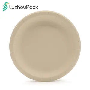 LuzhouPack Custom Oil-resisting Cake Paper Trays Dishes Party Decoration Disposable Tableware Set Paper Dish Plate