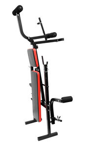 Panca Pieghevole in Acciaio per Sollevamento Pesi, Attrezzatura da <span class=keywords><strong>Palestra</strong></span> Regolabile, Resistente e Confortevole, Supporto per Bilanciere, Allenatore per Pesi Liberi per Uso Domestico - Product Image 6