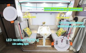 Luce del pannello LED DC 12V 3W ultra sottile luce bianca fredda 6500k LED a bassa tensione luce LED per Camper RV - Product Image 6