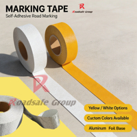 Ruban de marquage routier thermoplastique auto-adhésif en aluminium pour trottoirs et piétons, bandes réfléchissantes pour chaussées