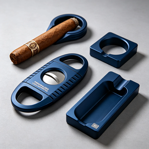 Custom Logo Metal Cigar Gift Set Aluminum Cigar <b>Cutter</b> Ashtray Tray Humidor <b>Ring</b> For Business Souvenir Wholesale - Product Image 5