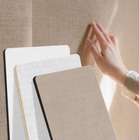 Panneau mural en PVC à texture tissu, panneau WPC pour chambre à coucher, imperméable, flexible, résistant à la saleté
