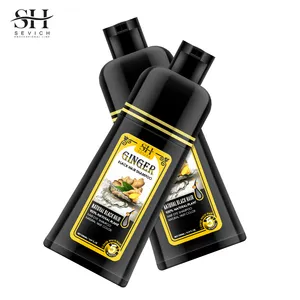 Private Label Zwarte Shampoo Fles Met Pomp Zwarte Haarverf Shampoo Voor Grijs Haar
