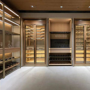 Armoire Réfrigérée à Vin en Acier Inoxydable Personnalisable avec Thermostat Réglable et Porte Vitrée Moderne pour Salon F-108 - Product Image 2