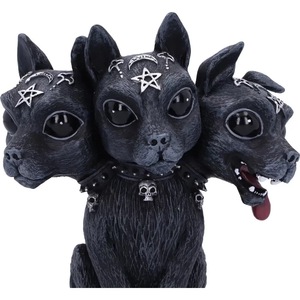 Su misura Halloween Gothic decorazione per la casa in resina artigianato tre-testa di <span class=keywords><strong>cane</strong></span> figurina con Cult Cuties Diabarkus unicorno decorazione - Product Image 4