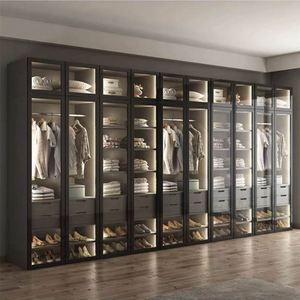 Armario de Madera con Puerta de Vidrio de Diseño Moderno Estilo Americano YALIG - Product Image 4